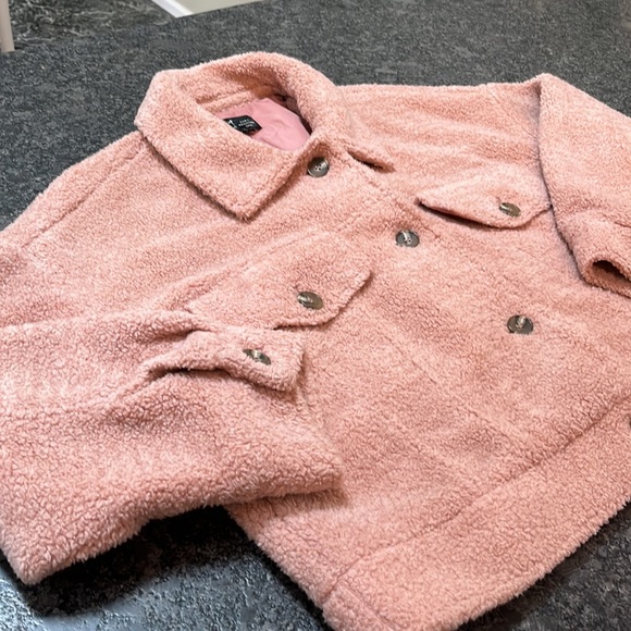 ZARA pink rose sherpa jacket! Sz XL - Picture 4 of 6